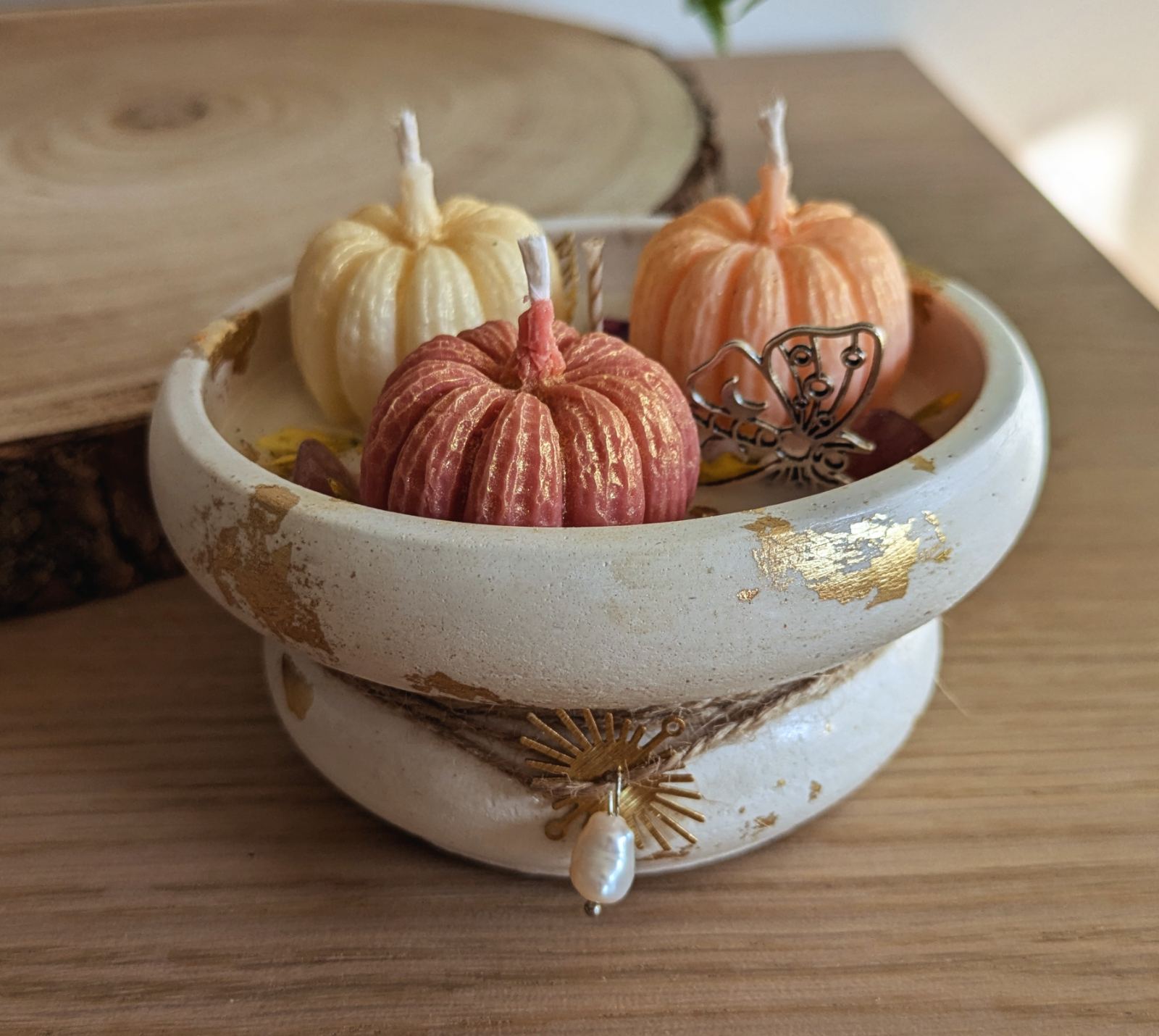 Bougie trois citrouilles – Élégance d’automne – Image 4