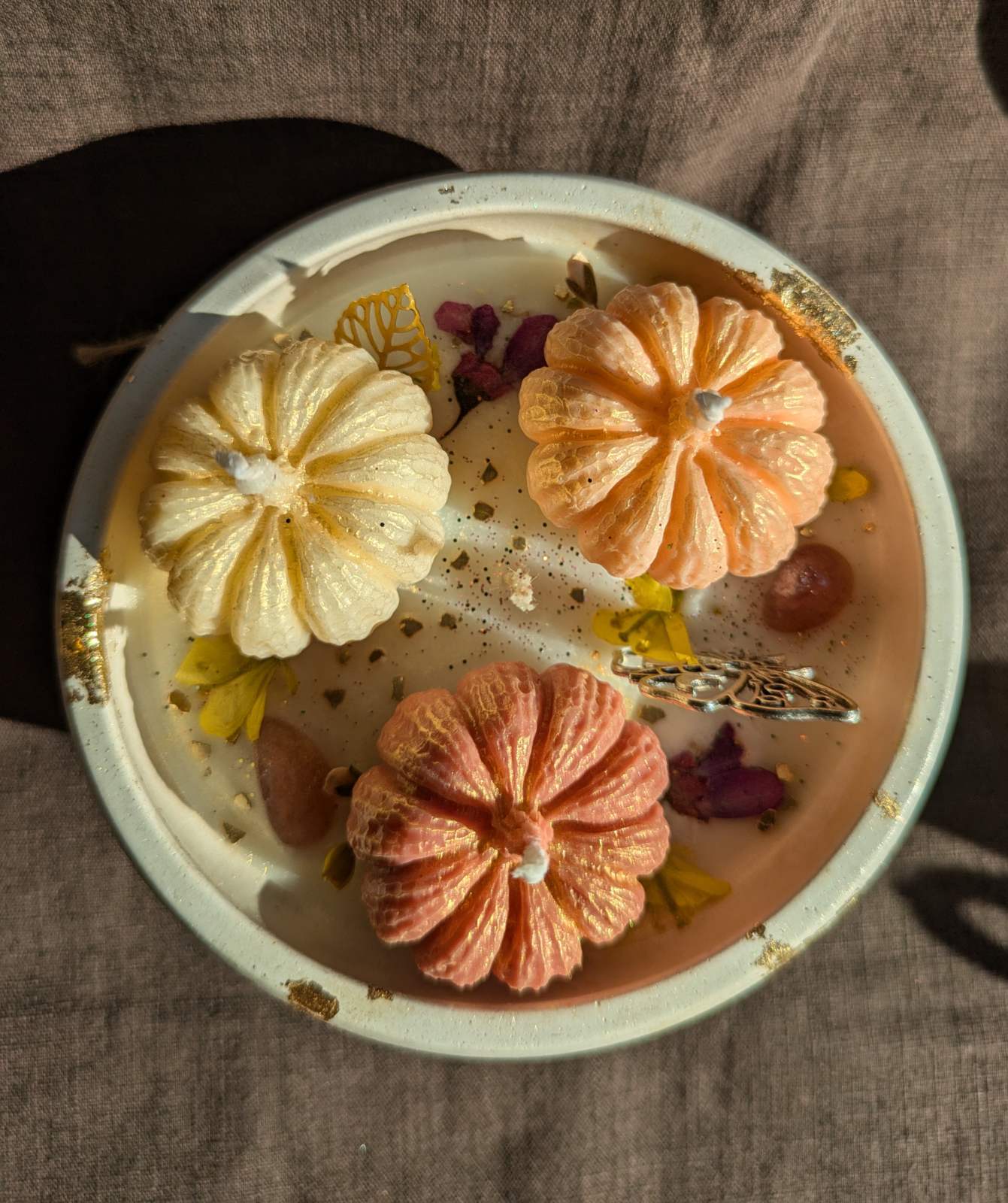 Bougie trois citrouilles – Élégance d’automne – Image 3