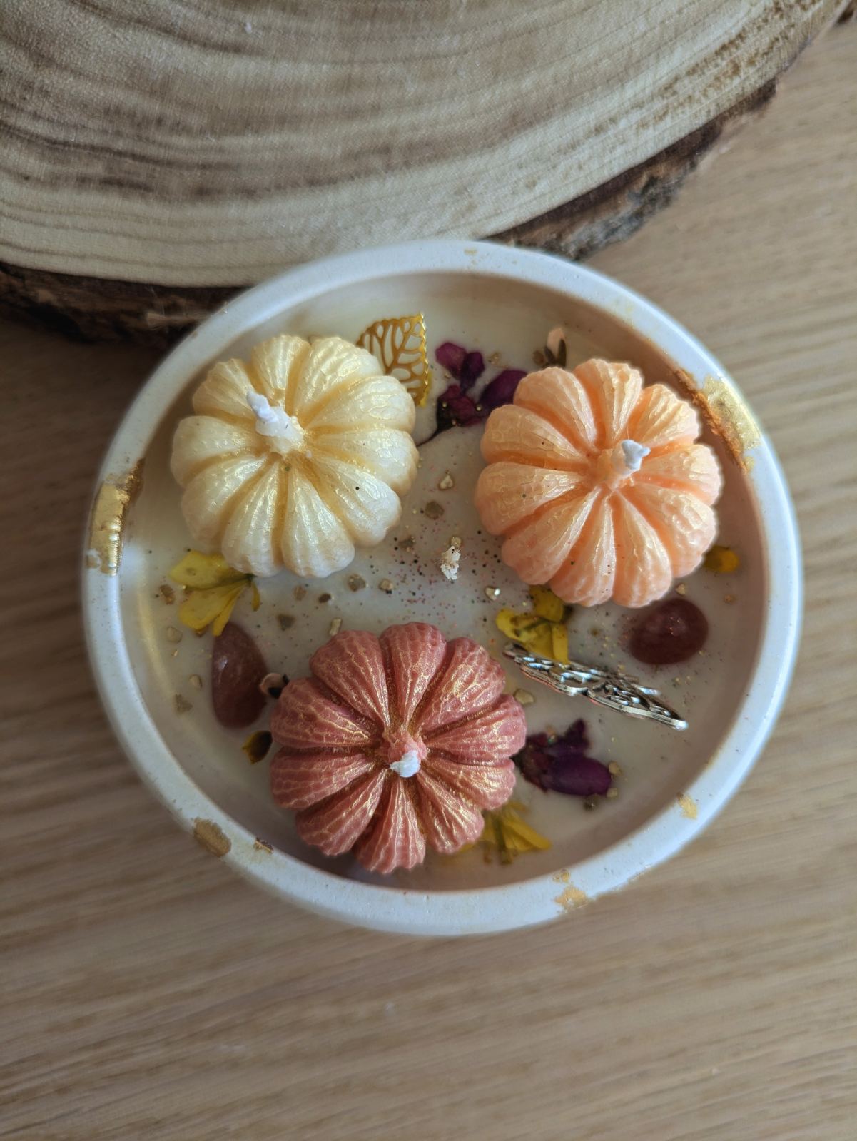 Bougie trois citrouilles – Élégance d’automne – Image 2