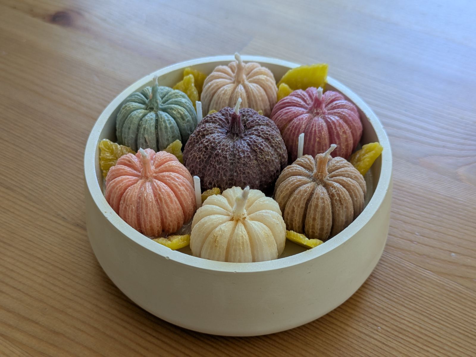 Bougie Citrouilles d'Automne – Création Artisanale en Cire de Soja