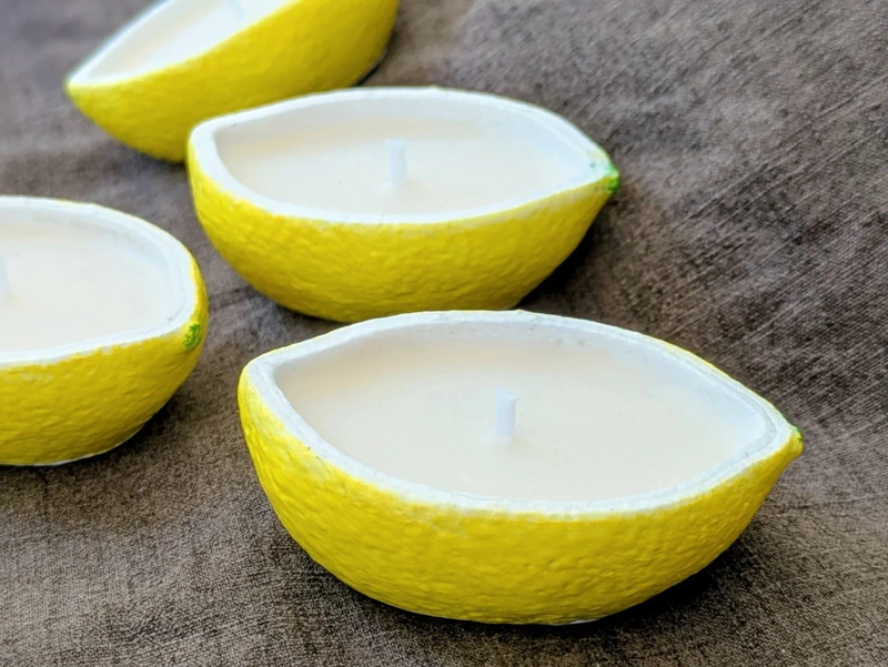 Lot de 4 Bougies Citron – Trompe-l'œil – Image 2