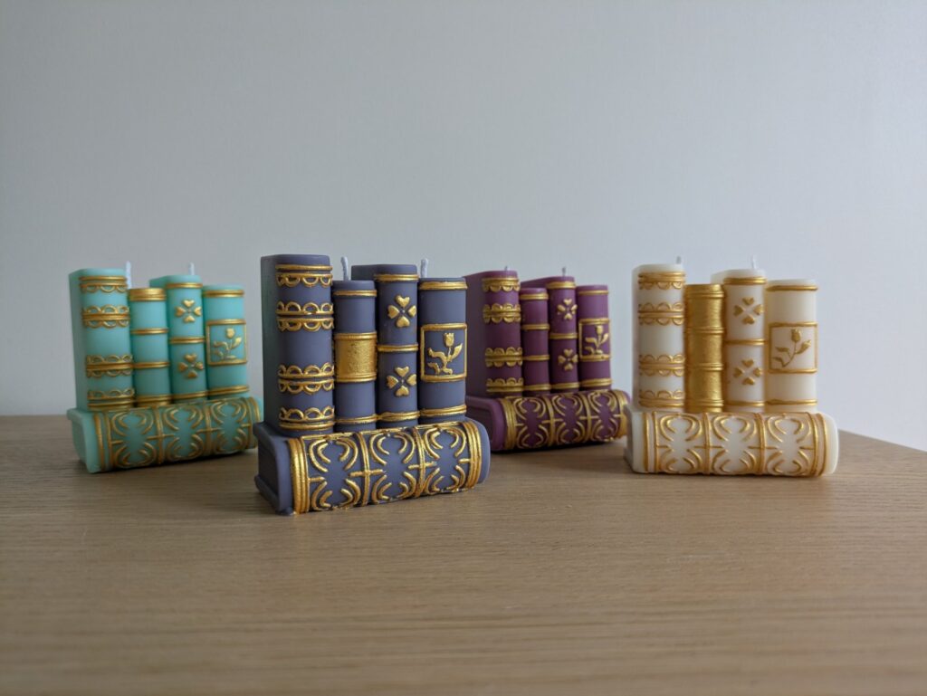 Bougie Bibliothèque Livres Anciens, MonaLuna Candles