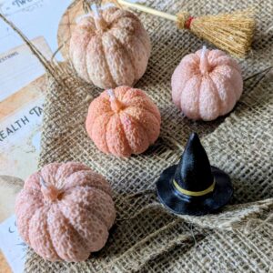 Lot de 4 Petites Bougies Citrouilles, MonaLuna Candles