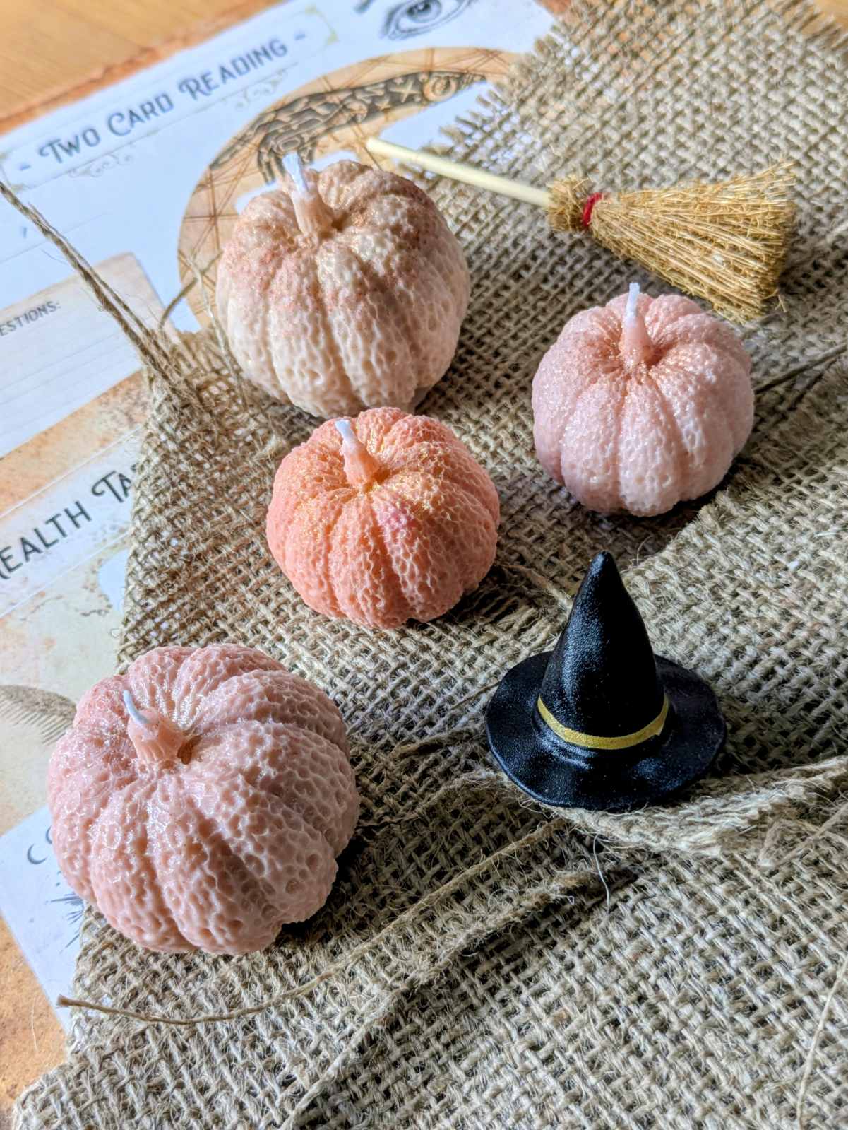 Lot de 4 Petites Bougies Citrouilles, MonaLuna Candles