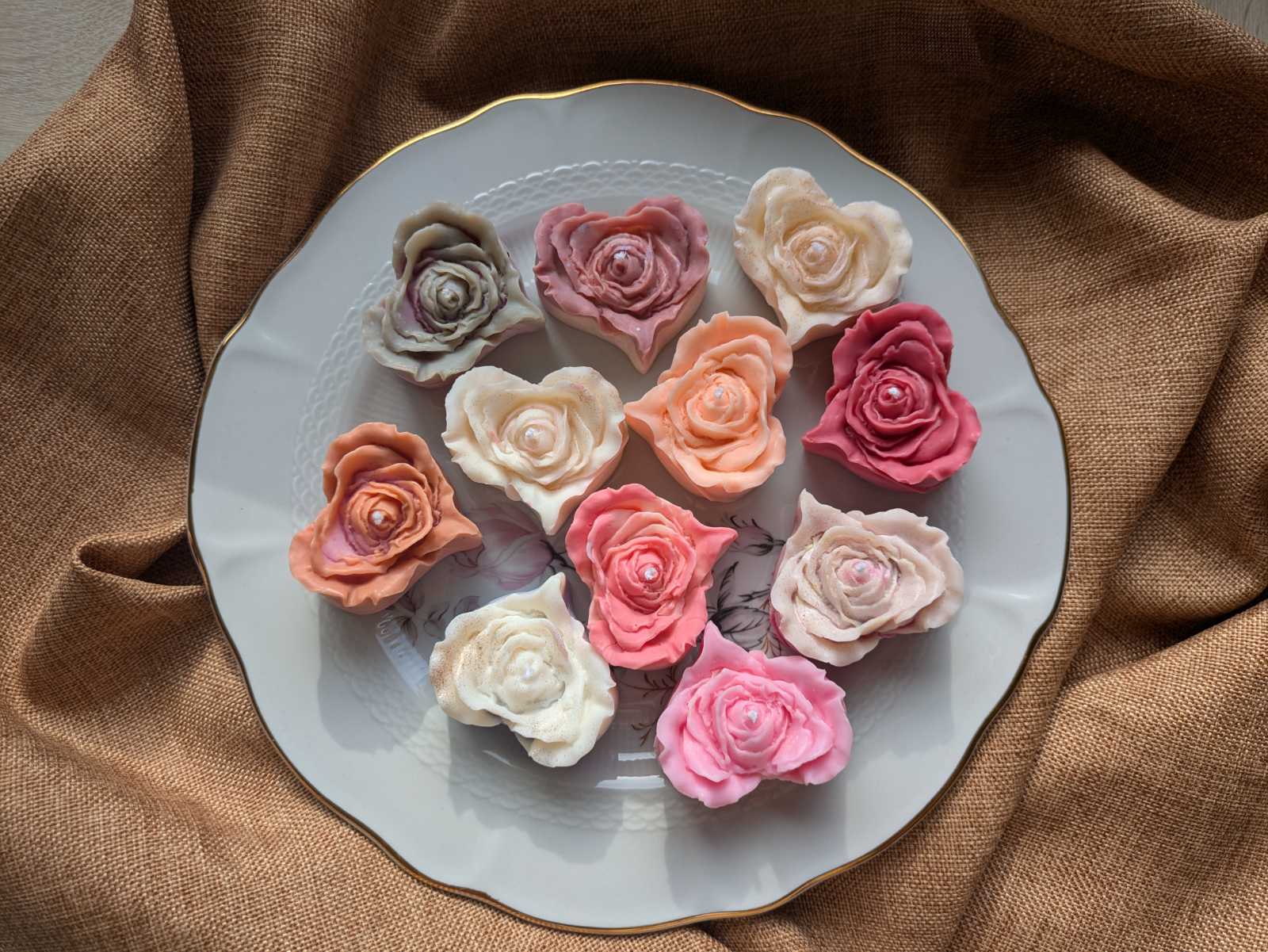 Bougie Rose Cœur en Cire de Soja – Couleur et Parfum au Choix – Image 2